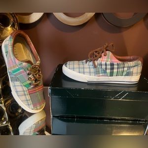 Women’s plaid Ralph Lauren casual sneakers